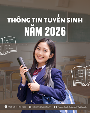Thông tin tuyển sinh bậc đại học chính quy năm 2026 Khoa Kinh tế và Phát triển nông thôn