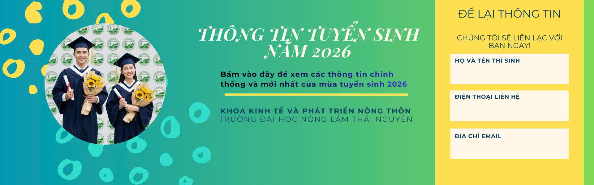 THÔNG BÁO TUYỂN SINH NĂM 2026